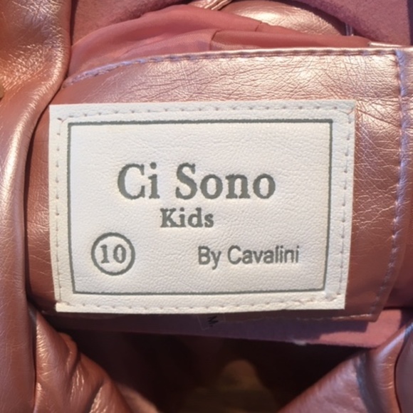 Ci Sono kids faux leather jacket pink - Picture 3 of 4